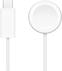 USB‑C nabíječka vedle magnetické rychlonabíječky k Apple Watch