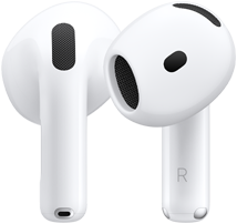 Pohled na přední i zadní konstrukci AirPodů 5