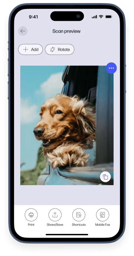 HP App phone preview